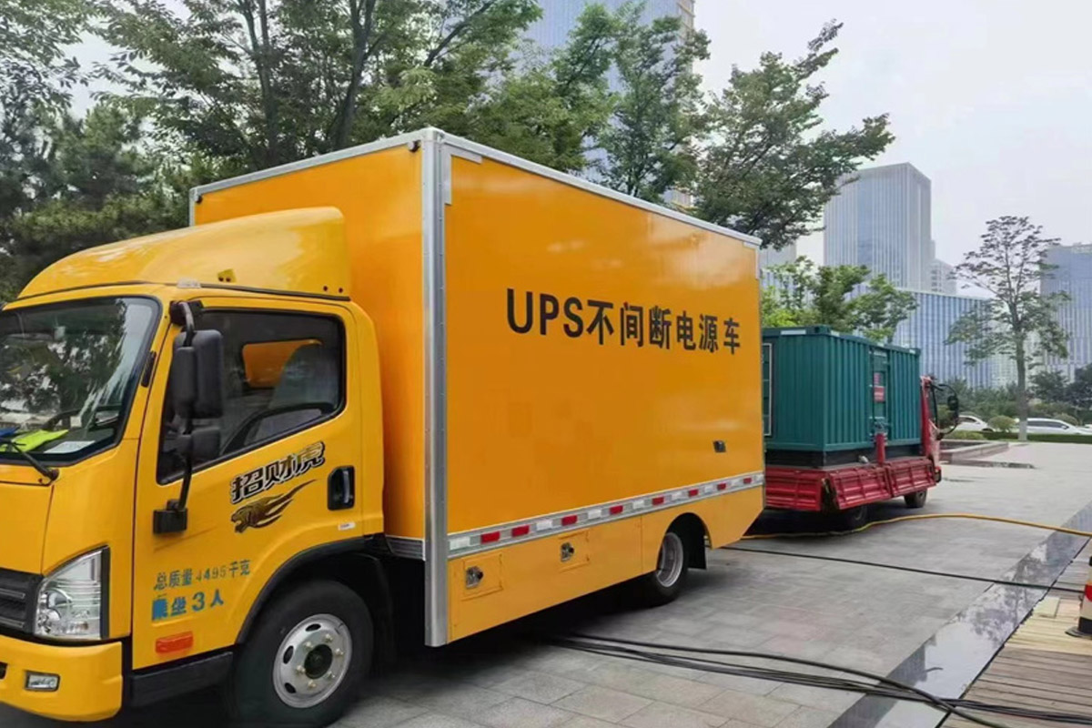 高台发电机租赁施工现场