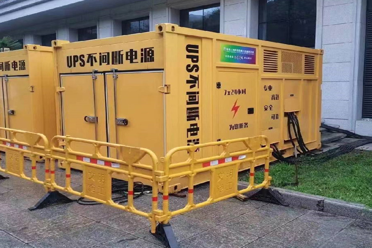 高台发电机租赁施工现场