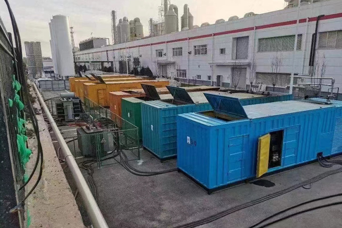 高台发电机租赁施工现场